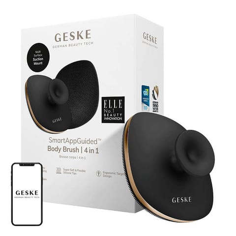 ⁨Szczotka do ciała 4w1 Geske (szara)⁩ w sklepie Wasserman.eu