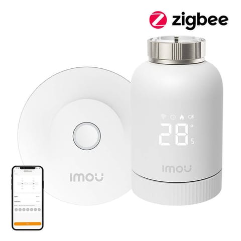 ⁨Zestaw głowica termostatyczna IMOU KIT-TRV1-EU-2 ZigBee⁩ w sklepie Wasserman.eu