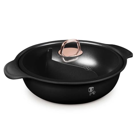 ⁨GARNEK TYTANOWY HOT POT Z POKRYWĄ 30cm BERLINGER HAUS BH-8627 BLACK ROSE⁩ w sklepie Wasserman.eu