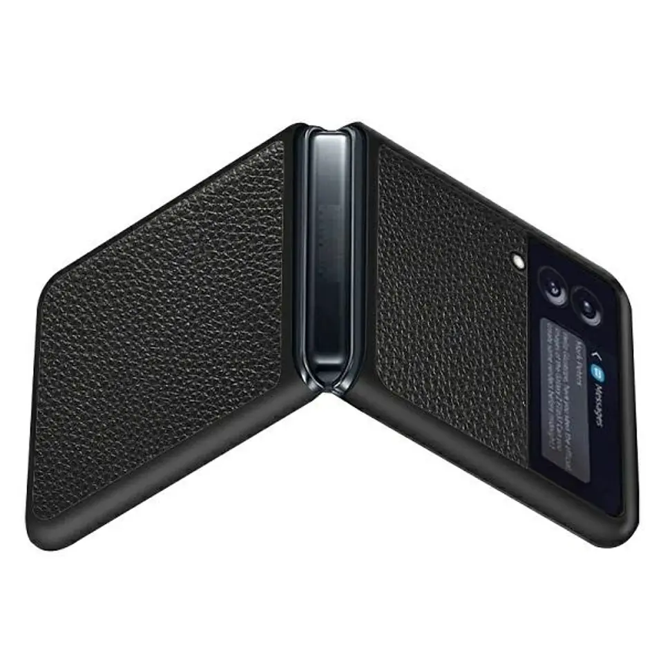 ⁨Beline Leather Case Samsung Z Flip 3 black/black⁩ at Wasserman.eu