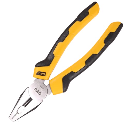 ⁨Universal pliers Deli Tools EDL2008, 8" (yellow)⁩ at Wasserman.eu