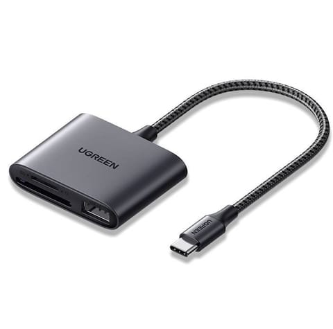 ⁨Card Reader + USB, UGREEN CM387, USB-C (Black)⁩ at Wasserman.eu