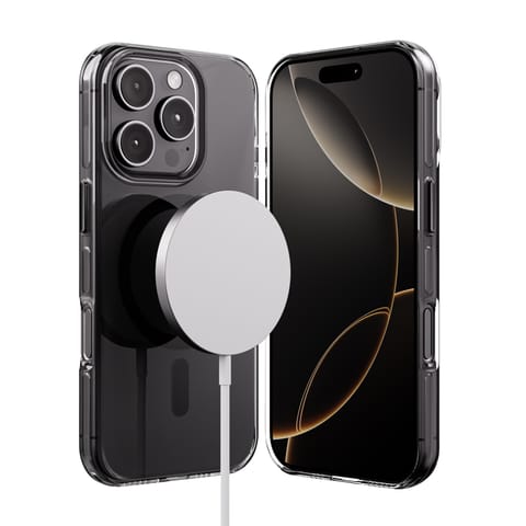 ⁨Crong Clear MAG Pro - Etui iPhone 16 Pro Max MagSafe (czarny)⁩ w sklepie Wasserman.eu