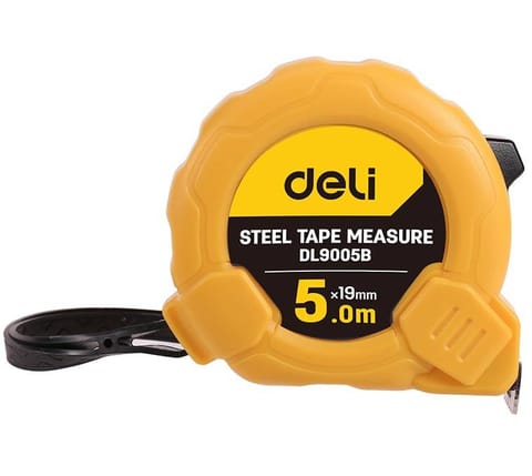 Miara zwijana Deli Tools EDL9005B, 5m/19mm (żółta) w sklepie Wasserman.eu