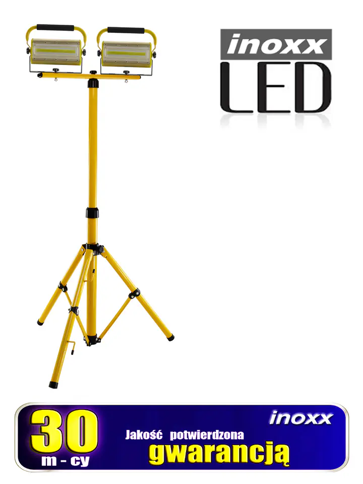 ⁨Portable led floodlight 100w x2 + telescopic tripod 160cm⁩ at Wasserman.eu