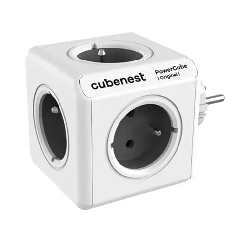 ⁨Cubenest - PowerCube, 0.1m, ORIGINAL USB, szara, POWERCUBE, 5 gniazd⁩ w sklepie Wasserman.eu