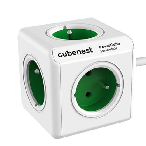 ⁨Cubenest - PowerCube, 1.5m, Extended, zielona, POWERCUBE, 5 gniazd⁩ w sklepie Wasserman.eu