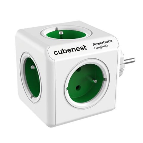 ⁨Cubenest - PowerCube, 0.1m, ORIGINAL USB, zielona, POWERCUBE, 5 gniazd⁩ w sklepie Wasserman.eu