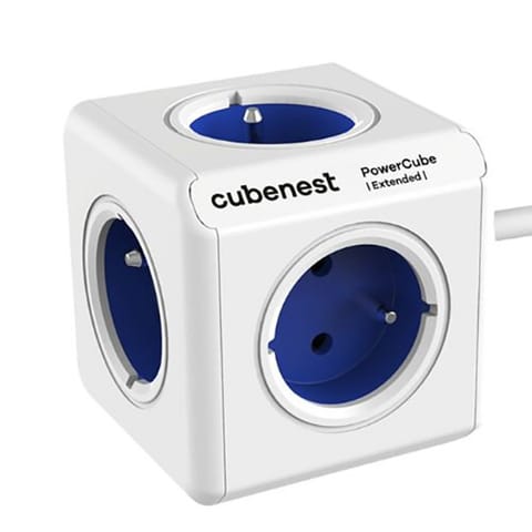 ⁨Cubenest - PowerCube, 1.5m, Extended, niebieska, POWERCUBE, 5 gniazd⁩ w sklepie Wasserman.eu