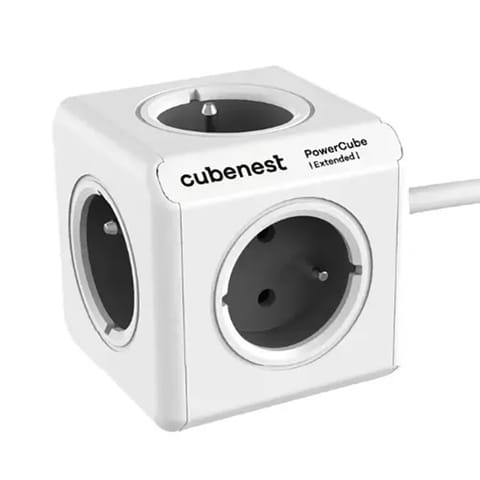 ⁨Cubenest - PowerCube, 1.5m, Extended, szara, POWERCUBE, 5 gniazd⁩ w sklepie Wasserman.eu