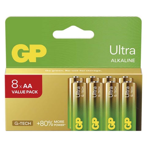 ⁨Bateria alkaliczna, AA (LR6), AA, 1.5V, GP, blistr, 8-pack, ULTRA⁩ w sklepie Wasserman.eu