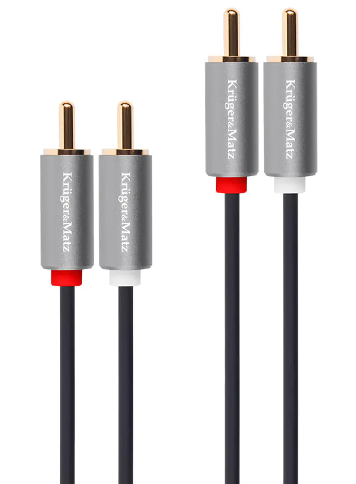 ⁨Kabel 2RCA-2RCA 1.8m Kruger&Matz Basic⁩ w sklepie Wasserman.eu