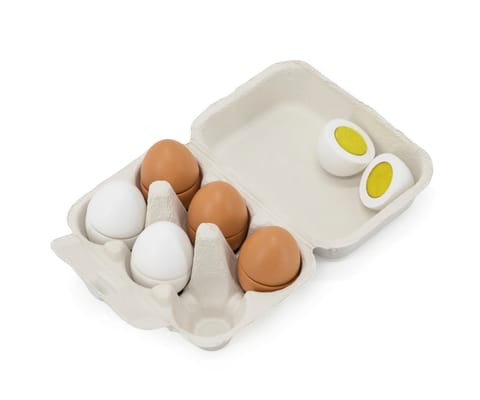 ⁨Viga 44752 Drewniany zestaw do krojenia 6 jajek w wytłoczce⁩ w sklepie Wasserman.eu