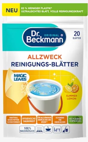 ⁨Dr. Beckmann Summer Lemon Uniwersalne Listki Czyszczące 20 szt.⁩ w sklepie Wasserman.eu