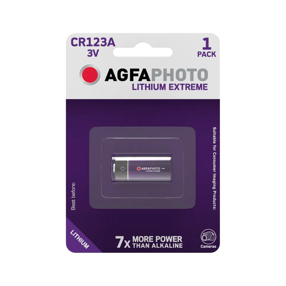 ⁨AgfaPhoto CR123 battery 1pcs/blist.⁩ at Wasserman.eu