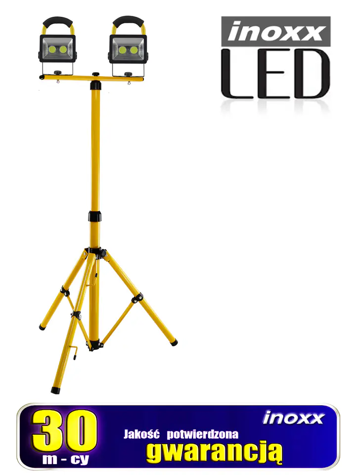 ⁨Portable led floodlight 30w 2x + telescopic tripod 160cm⁩ at Wasserman.eu