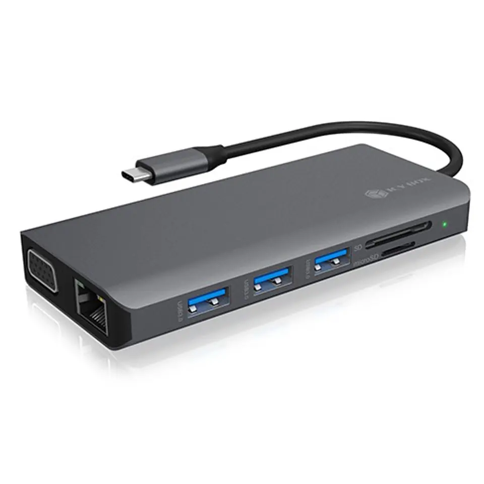 ⁨Stacja dokująca IB-DK4070-CPD 12w1,2xHDMI,AUDIO,CR,VGA⁩ w sklepie Wasserman.eu