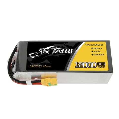 Tattu Rechargeable Battery 12000mAh 22.2V 30C 6S1P XT90 at Wasserman.eu
