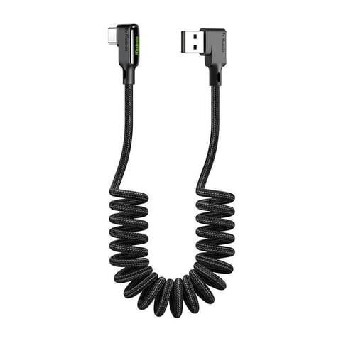 ⁨USB to USB-C cable, Mcdodo CA-7310, angled, 1.8m (black)⁩ at Wasserman.eu