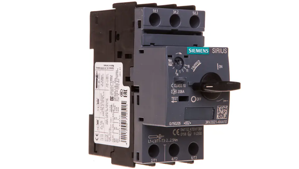 ⁨Motor Circuit Breaker 3P 7.5kW 11-16A S0 3RV2021-4AA10⁩ at Wasserman.eu