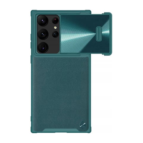 ⁨Etui Nillkin CamShield Leather S do Samsung Galaxy S23 Ultra (zielone)⁩ w sklepie Wasserman.eu