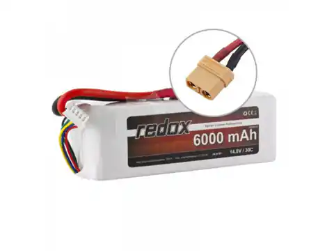⁨Rechargeable Battery Redox 6000 mAh 14,8V 30C - LiPo Package⁩ at Wasserman.eu
