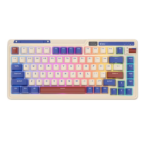 ⁨Bezprzewodowa klawiatura mechaniczna Royal Kludge KZZI K75 pro RGB, Moment Switch (retro-niebieska)⁩ w sklepie Wasserman.eu