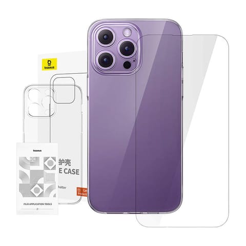 ⁨Przeźroczyste etui Baseus iPhone 14 ProMax + szkło hartowane⁩ w sklepie Wasserman.eu