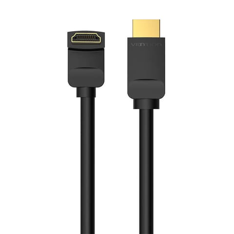 ⁨Kabel HDMI 2.0 Vention AAQBH 2m, kątowy 270°, 4K 60Hz (czarny)⁩ w sklepie Wasserman.eu