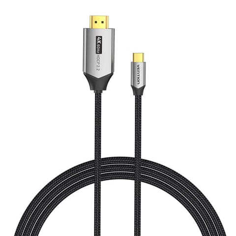 ⁨Kabel USB-C do HDMI 2.0 Vention CRBBF 1m, 4K 60Hz (Czarny)⁩ w sklepie Wasserman.eu