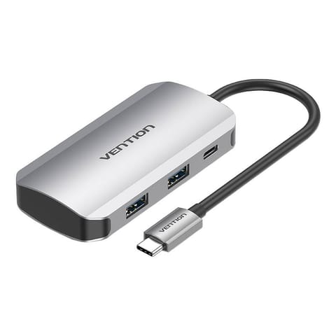 Stacja dokująca USB-C do 4x USB3.0, PD 0,15m Vention TNBHB (szary) w sklepie Wasserman.eu