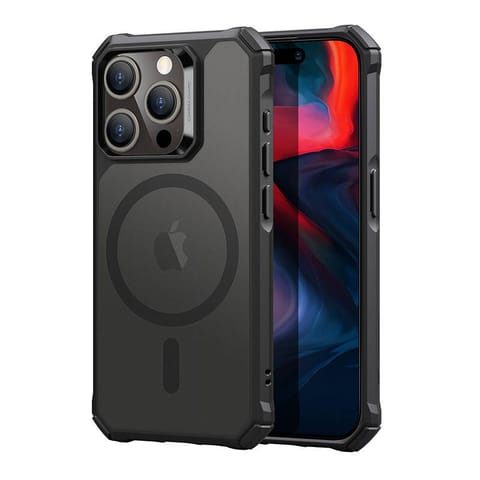 ⁨Etui ESR Air Armor do iPhone 15 Pro, Magsafe (czarne)⁩ w sklepie Wasserman.eu