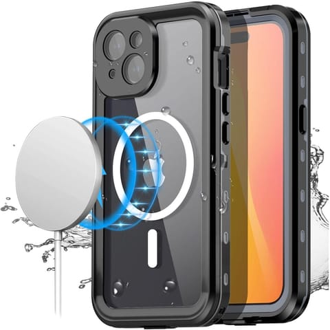 Etui do iPhone 15 wodoodporne Mag Safe Case pancerne wodoszczelne obudowa czarno-szare w sklepie Wasserman.eu