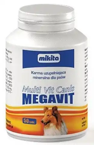 ⁨Mikita Megavit Multi-Vit Canis - witaminy, minerały i aminokwasy dla psów 50 tabl.⁩ w sklepie Wasserman.eu