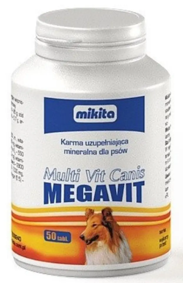 ⁨Mikita Megavit Multi-Vit Canis - vitamins, minerals and amino acids for dogs 50 tabl.⁩ at Wasserman.eu