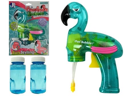 ⁨Soap bubble gun flamingo blue⁩ at Wasserman.eu