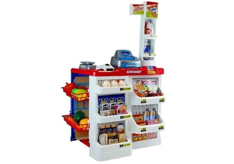 ⁨Toy Market with Trolley Cash Register Scanner Groceries Shopping⁩ at Wasserman.eu