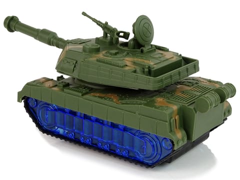 ⁨Military Tank Powered by Camo Batteries Sound Blue Diodes⁩ at Wasserman.eu