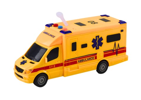 ⁨Auto Ambulans Karetka Na Baterie Światła Dźwięk Żółta Napęd⁩ w sklepie Wasserman.eu