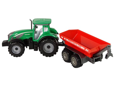 ⁨Zielony Traktor z Czerwoną Przyczepką Napęd Frykcyjny⁩ w sklepie Wasserman.eu
