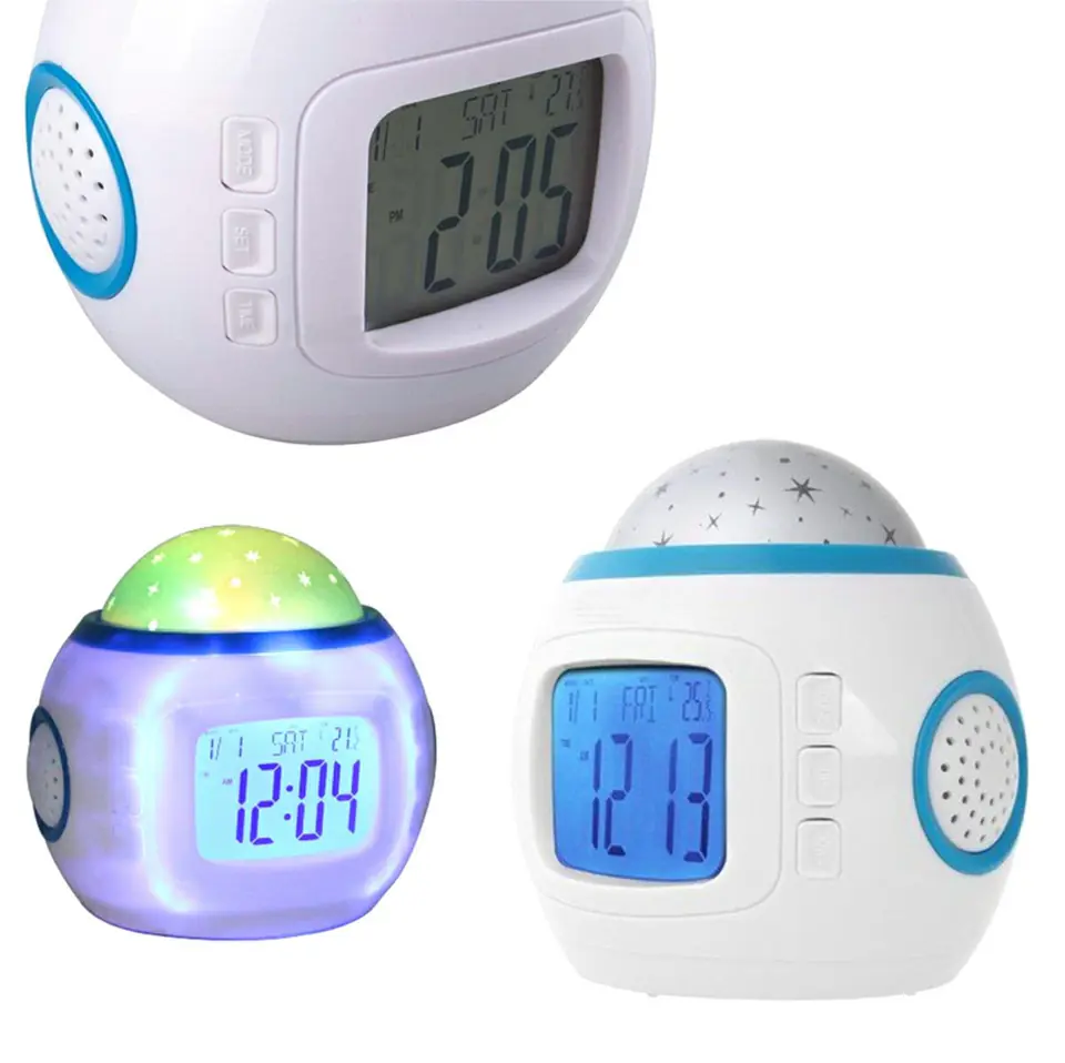 AK234 Alarm Clock Projector Stars 10 Melodies at Wasserman.eu