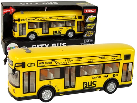 ⁨Autobus Miejski Żółty Z Napędem Frykcyjnym 1:18⁩ w sklepie Wasserman.eu