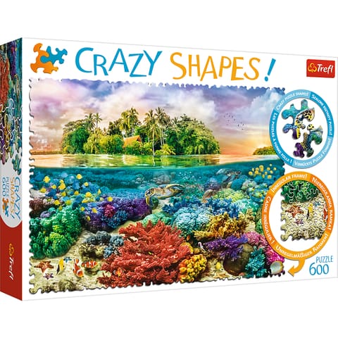 ⁨Puzzle - 600 Crazy Shapes - Tropikalna wyspa 11113⁩ w sklepie Wasserman.eu