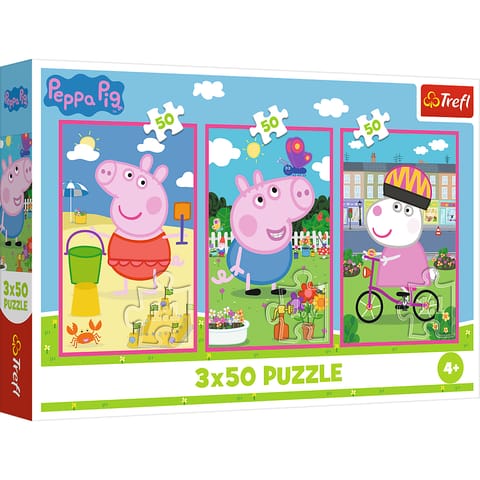 ⁨Puzzle - 3x50 - Siła przyjaźni / Peppa PigMix 70% 34877⁩ w sklepie Wasserman.eu