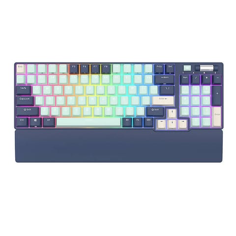 Klawiatura mechaniczna Royal Kludge RK96 RGB, brown switch (niebieska) w sklepie Wasserman.eu