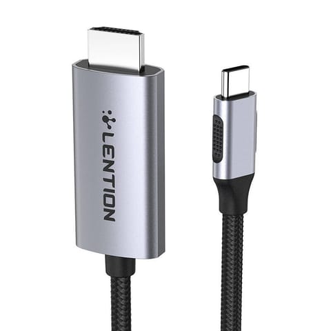 Kabel USB-C do HDMI 2.0 Lention CU707, 1Gbps, 4K60Hz, 3m (szary) w sklepie Wasserman.eu