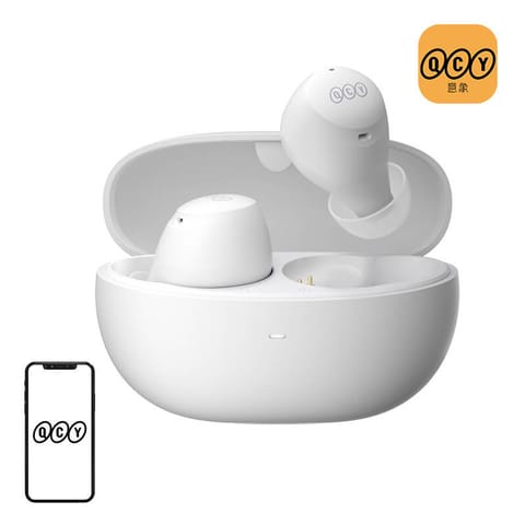 ⁨Słuchawki TWS QCY HT07 ArcBuds ANC (białe)⁩ w sklepie Wasserman.eu