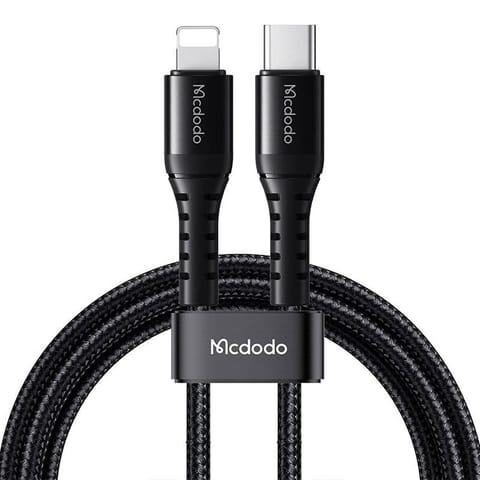 ⁨Kabel USB-C do lightning Mcdodo CA-5630, 36W, 0.2m (czarny)⁩ w sklepie Wasserman.eu