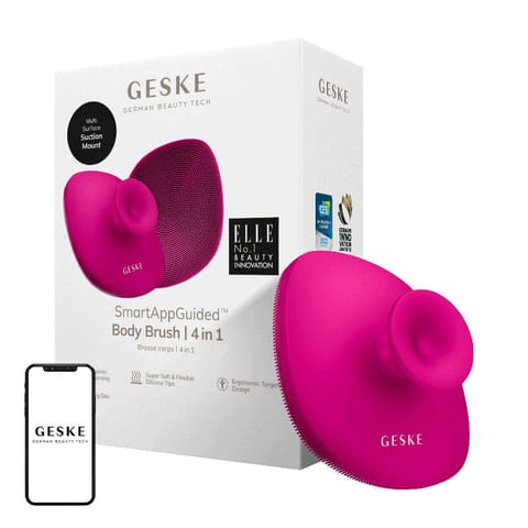⁨Szczotka do ciała 4w1 Geske (magenta)⁩ w sklepie Wasserman.eu
