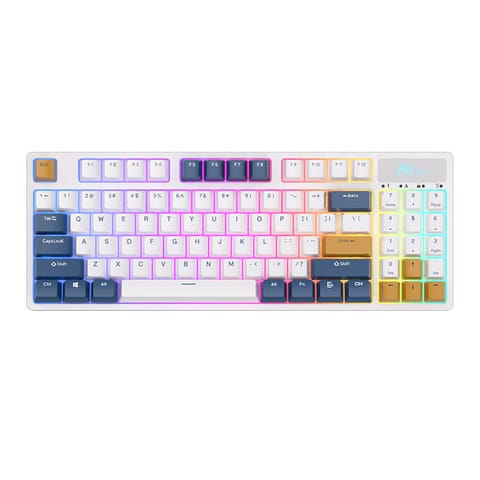 ⁨Bezprzewodowa klawiatura mechaniczna Royal Kludge RK89 RGB, Lemon switch (biała)⁩ w sklepie Wasserman.eu